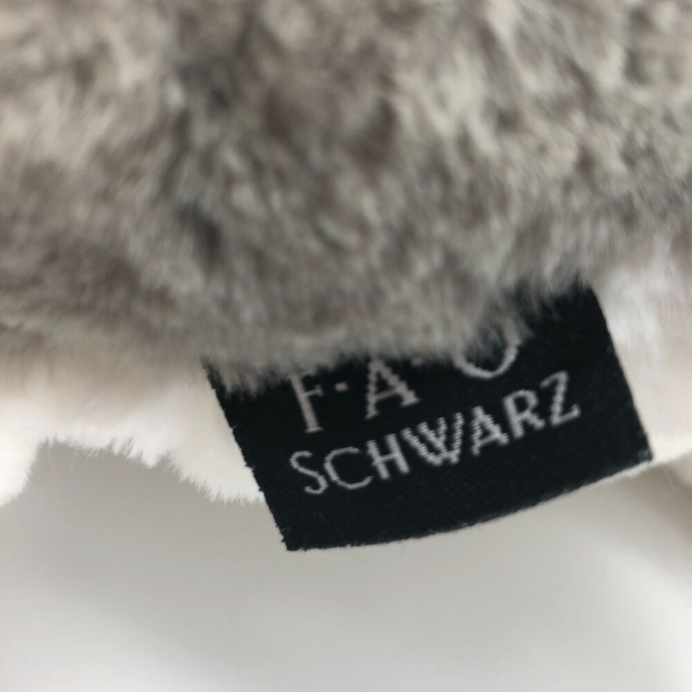 FAO Schwarz Adopt A Pet HUSKY DOG Gray Stuffed Soft Plush 15” Blue Eyes NEW - Picture 7 of 8